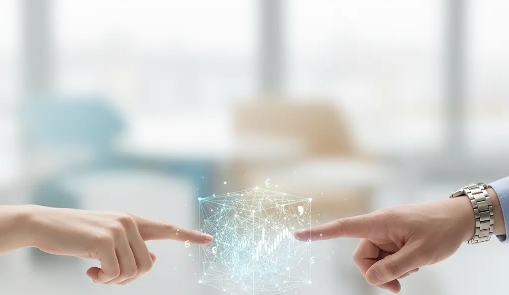 Tableau de conférence dirigeant affichant des visualisations de données IA et des graphiques financiers dans un format paysage, symbolisant l'optimisation prise de décision finance gouvernance IA.